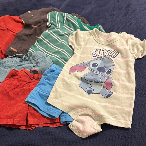 Carter's Other - 14-Piece Stitch Romper, Tees + Short Bundle, Matsumoto Onesie, Bathing Suit